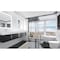 Castello Usa Amazon 84-inch Black Vanity Set with White Top and Chrome Handles CB-MC-84BLK-CHR-2056-WH - alternate 3